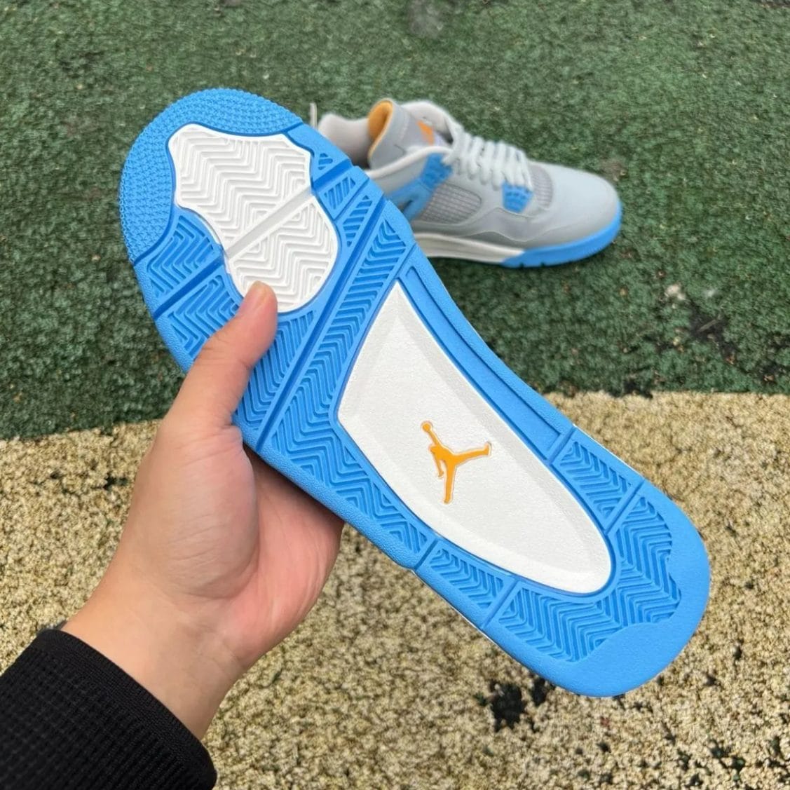 Air Jordan 4 LS Mist Blue Shoes Sneakers - Image 11