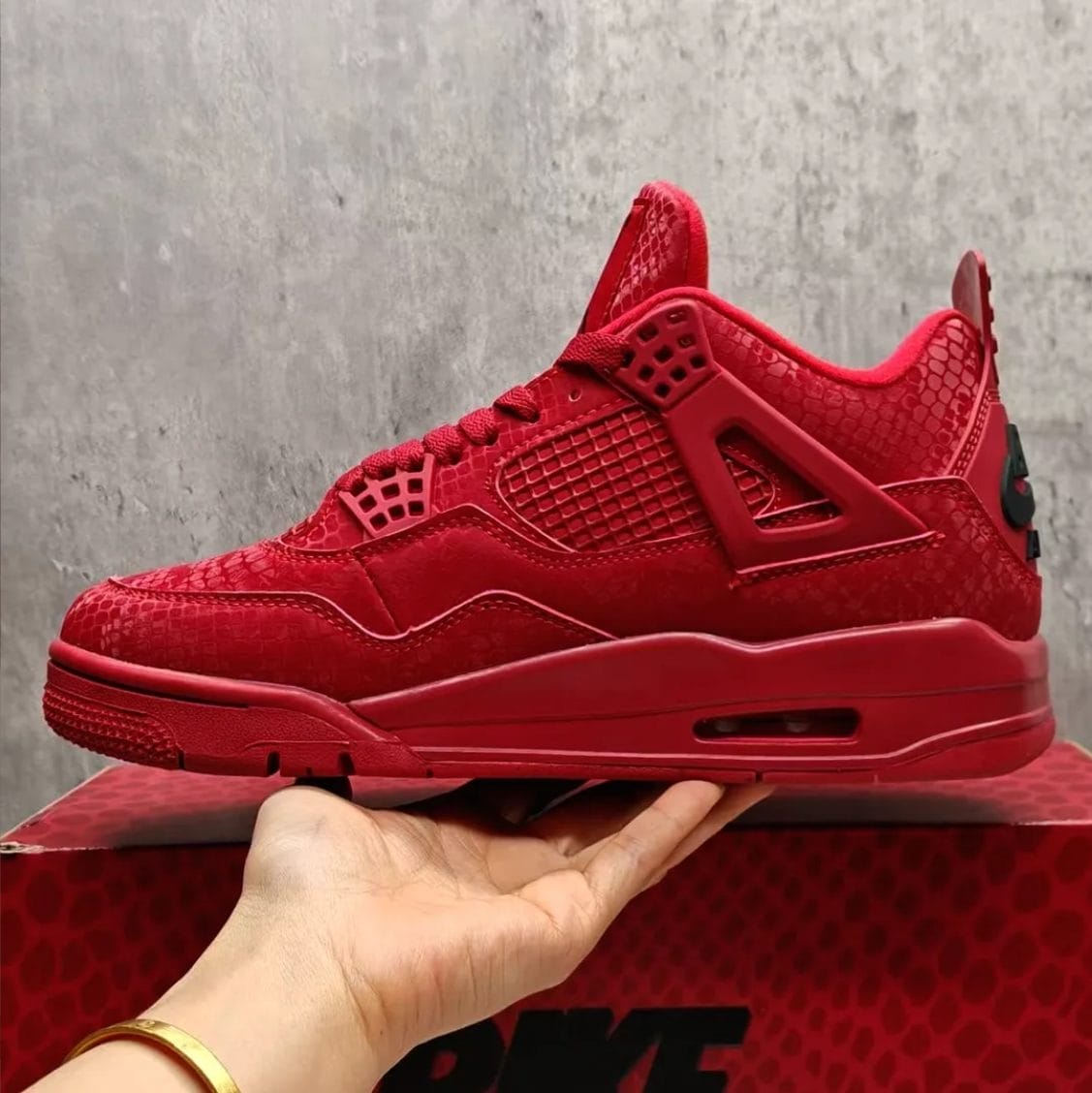Nigel Sylvester x Air Jordan 4 Red Mamba Shoes Sneakers - Image 4