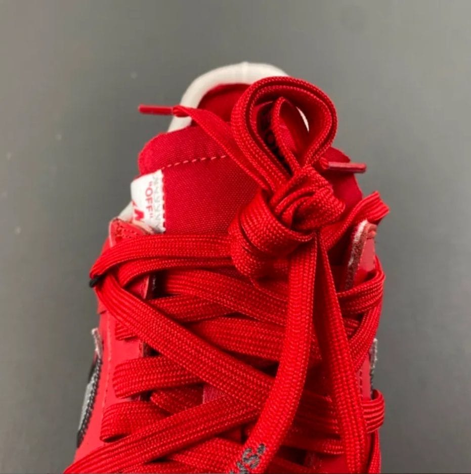 OW x Air Force 1 Low Crimson Sample Shoes Sneaker - Image 13