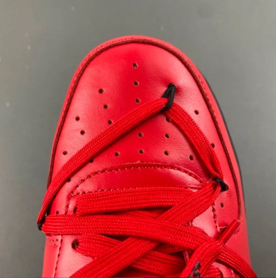 OW x Air Force 1 Low Crimson Sample Shoes Sneaker - Image 14