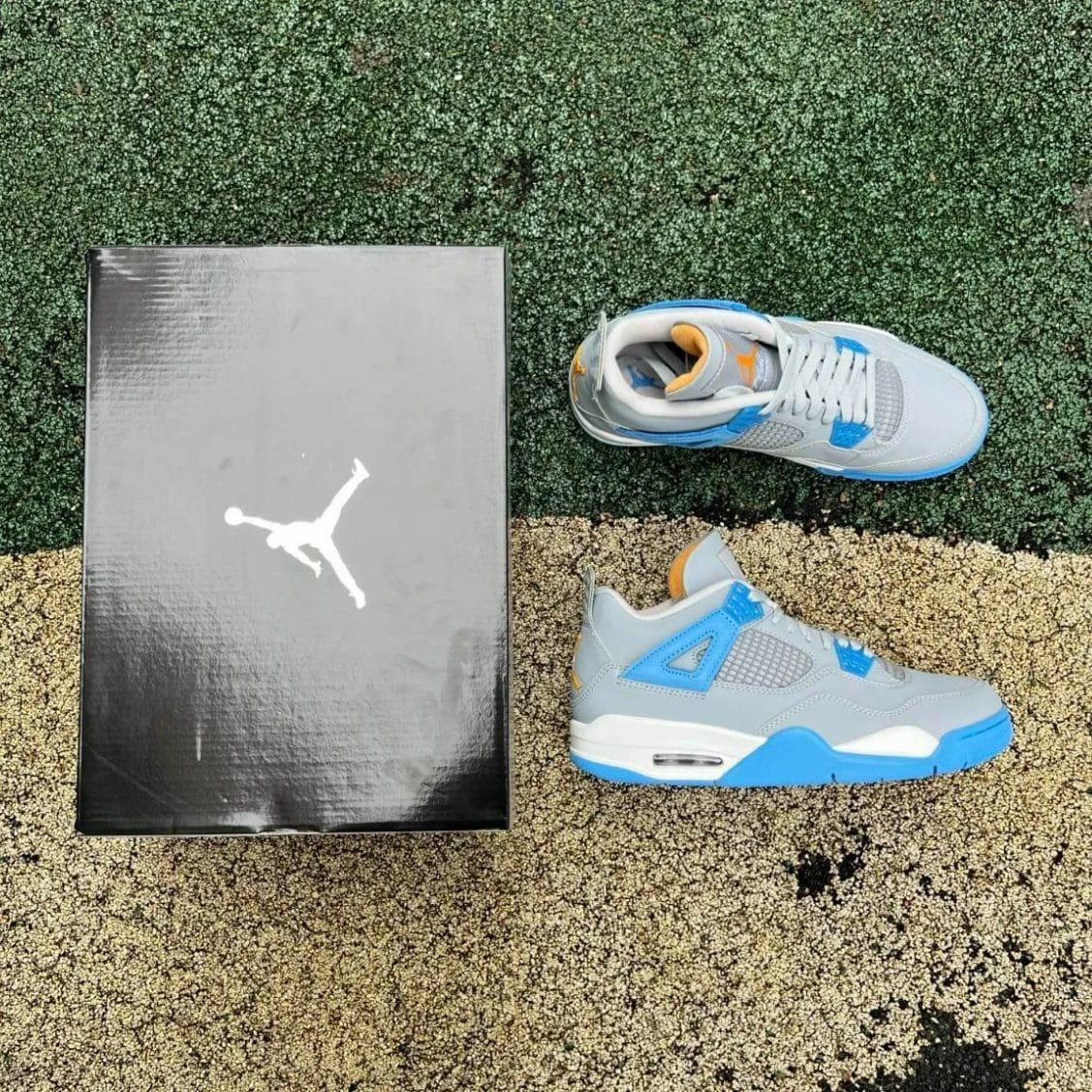 Alternative view of Air Jordan 4 LS Mist Blue Shoes Sneakers