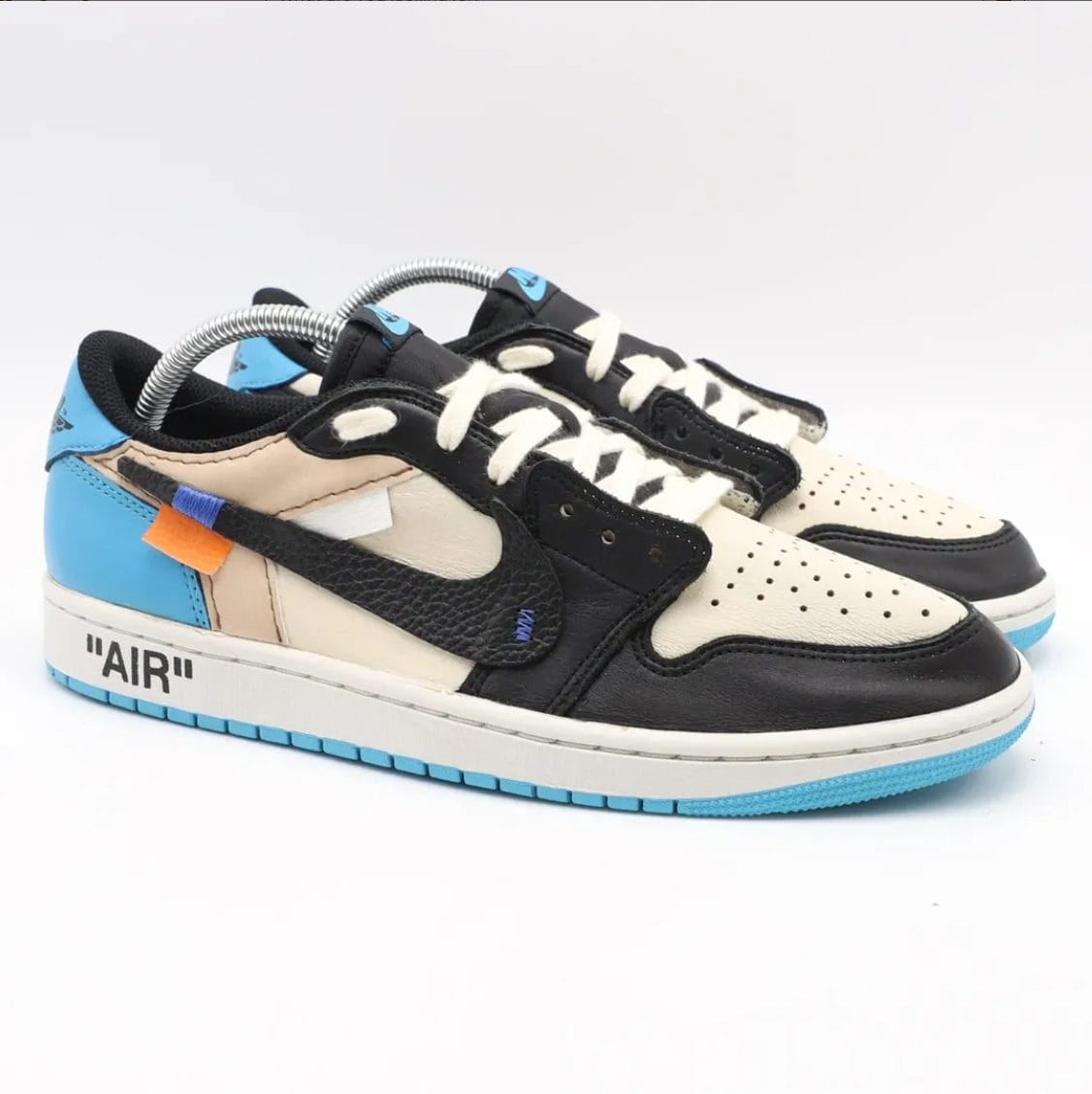 Alternative view of OW x Air Jordan 1 Low OG UNC Shoes Sneakers