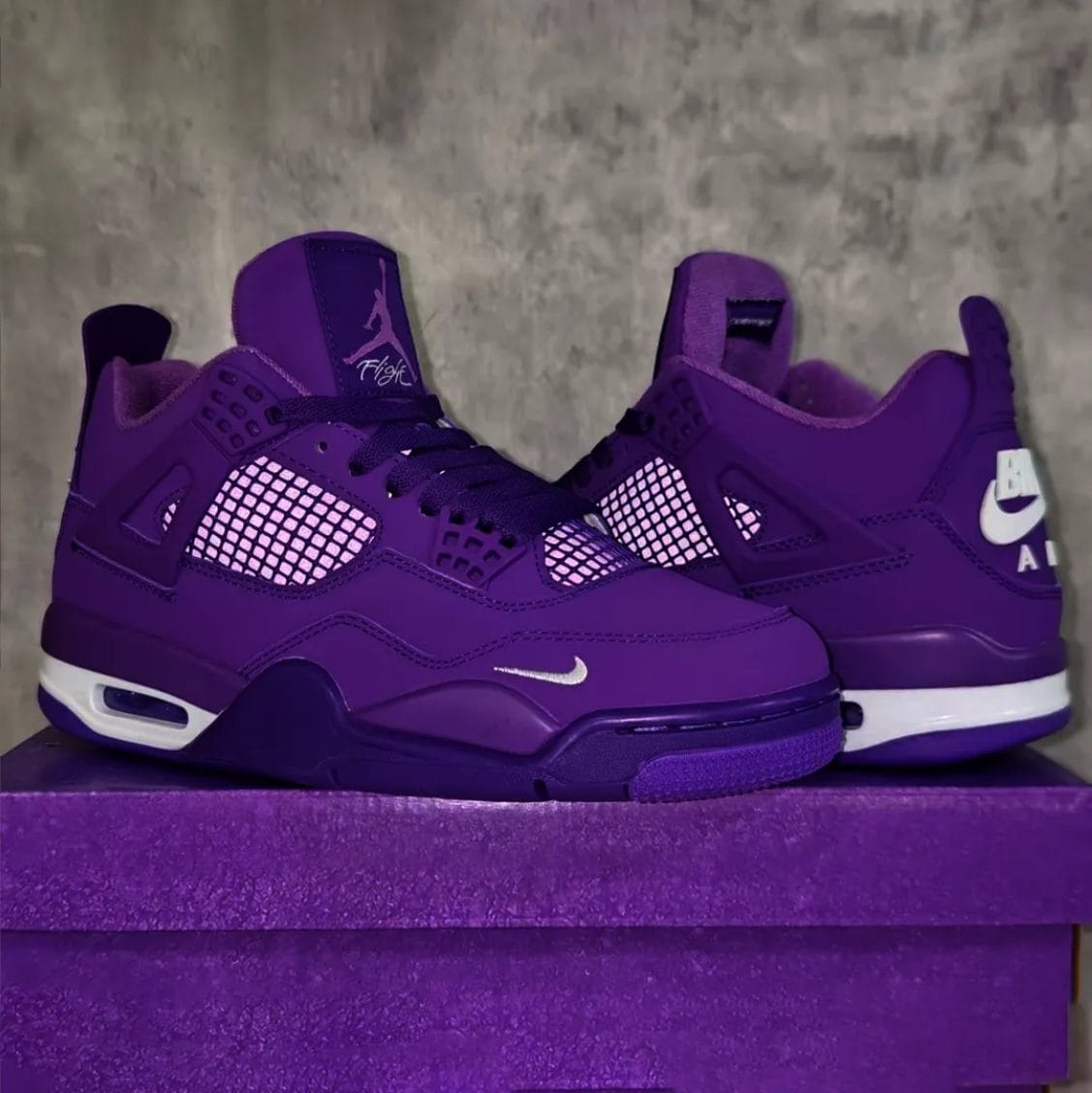 Nigel Sylvester x Air Jordan 4 Purple Shoes Sneakers - Image 9