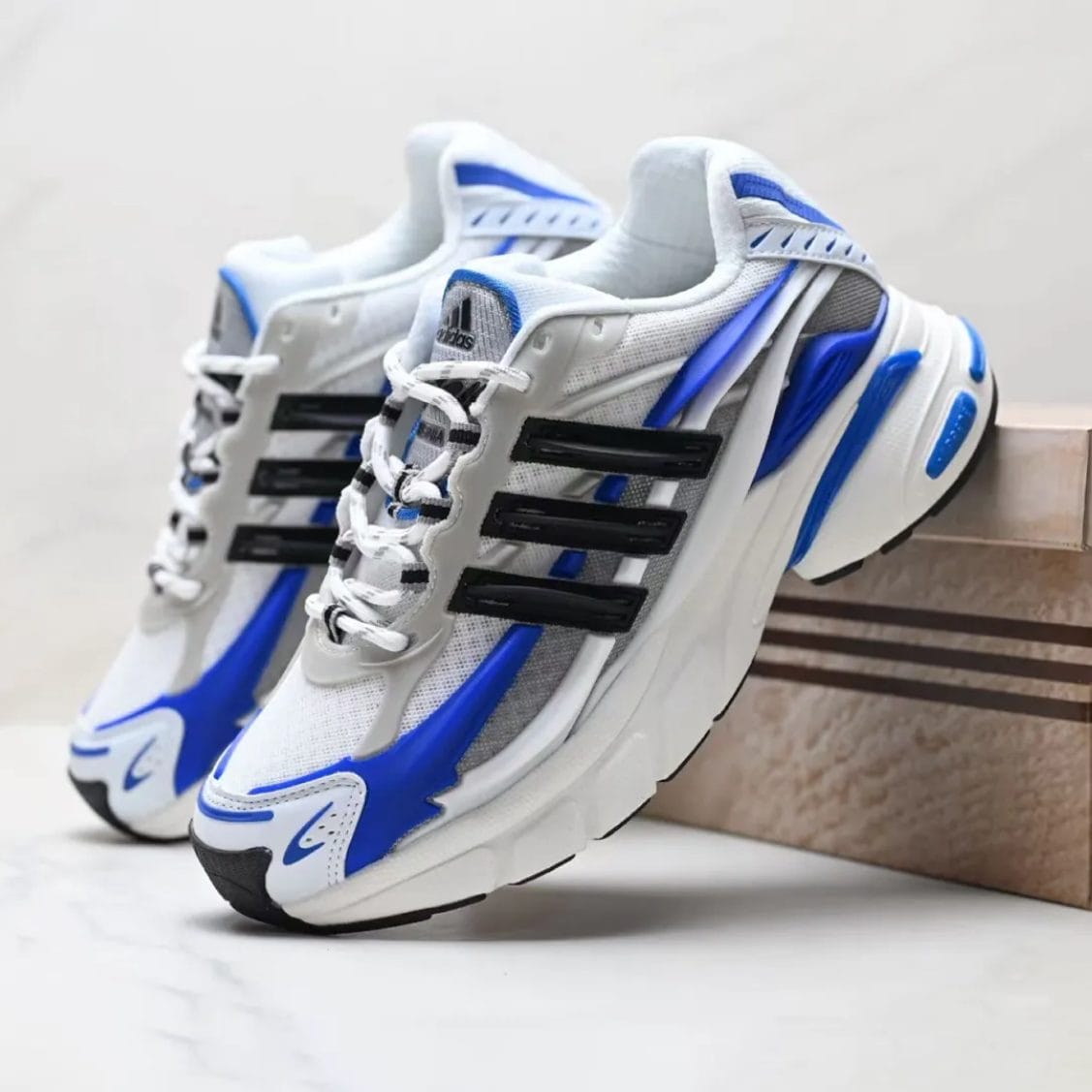 Alternative view of Pharrell x AD Adistar Jellyfish White Blue Shoes Sneakers