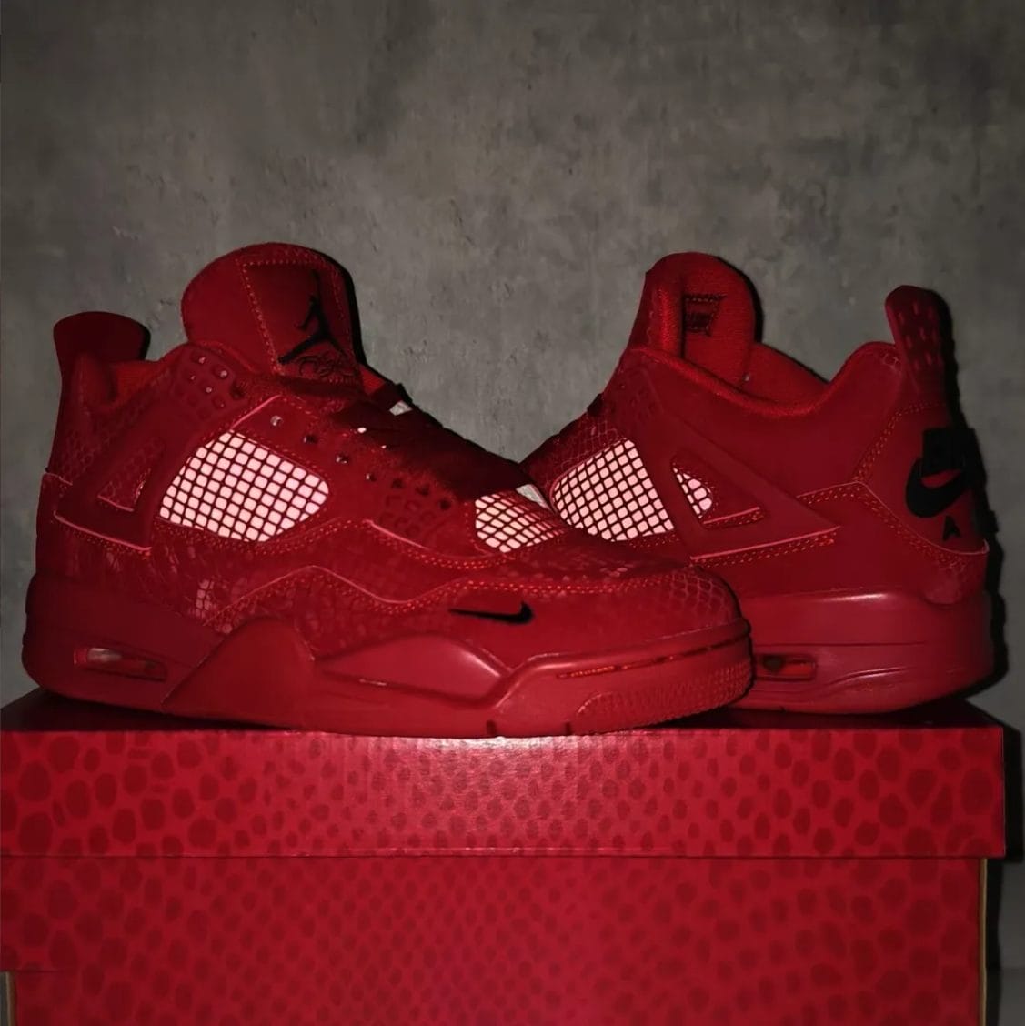 Nigel Sylvester x Air Jordan 4 Red Mamba Shoes Sneakers - Image 8