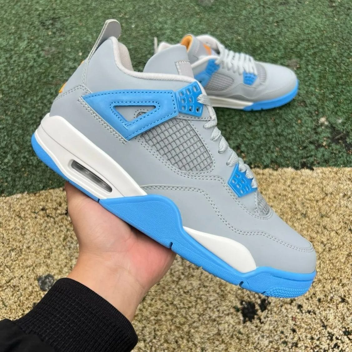 Air Jordan 4 LS Mist Blue Shoes Sneakers - Image 3