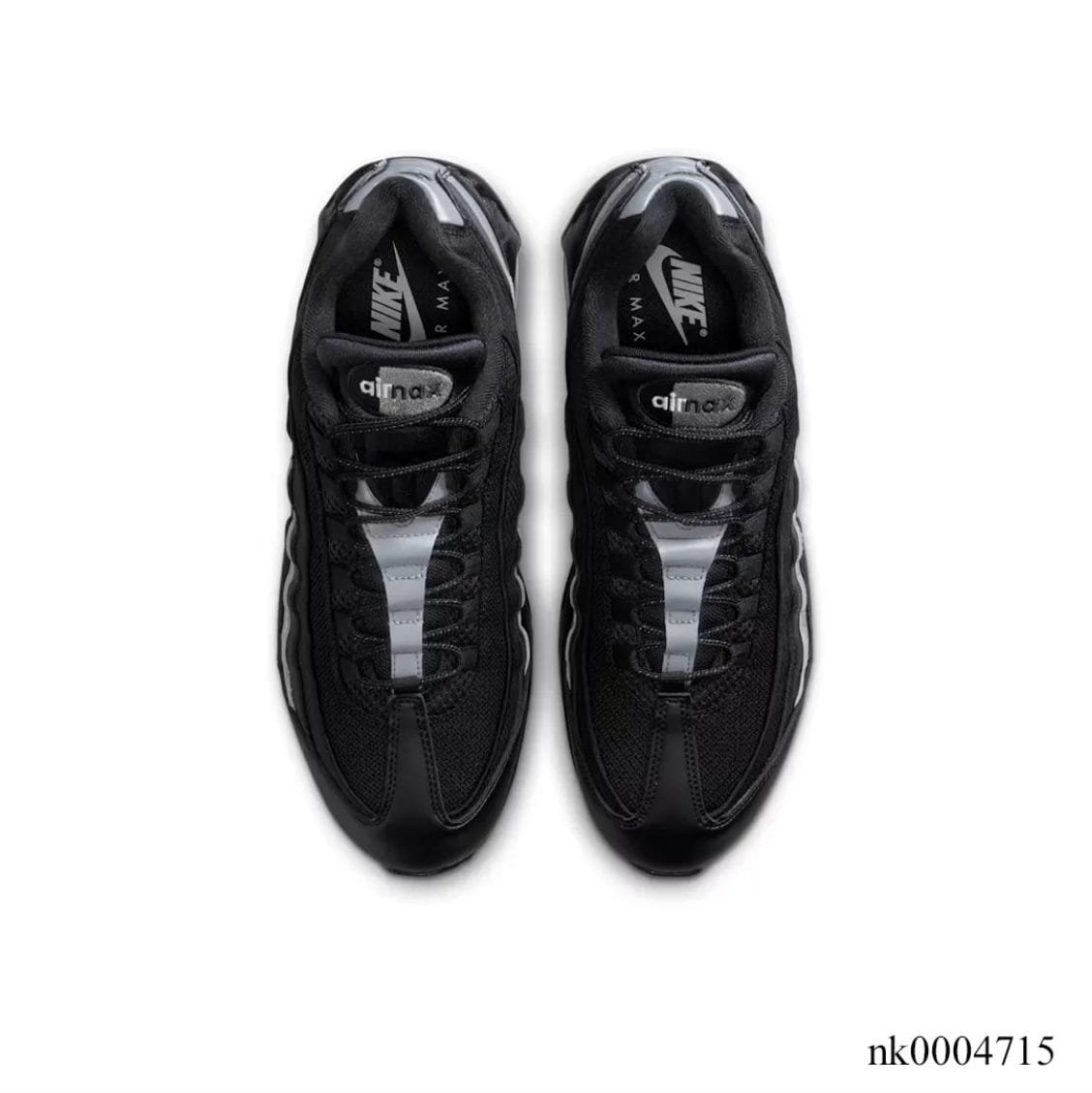 Air Max 95 Big Bubble Black Metallic Silver Shoes Sneakers - Image 3