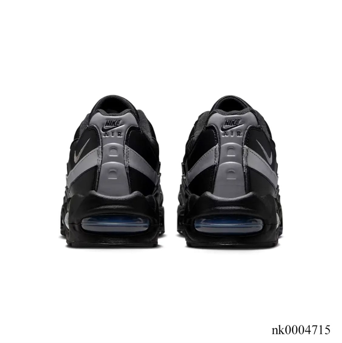 Air Max 95 Big Bubble Black Metallic Silver Shoes Sneakers - Image 4