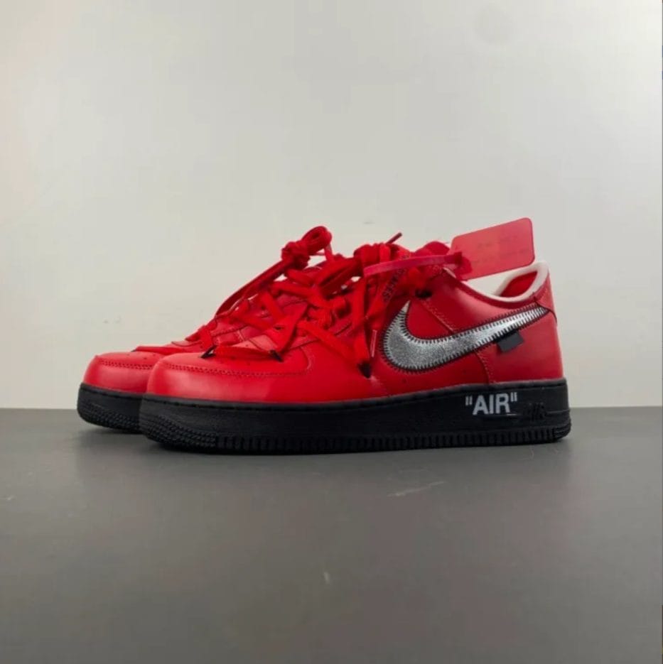 OW x Air Force 1 Low Crimson Sample Shoes Sneaker - Image 5