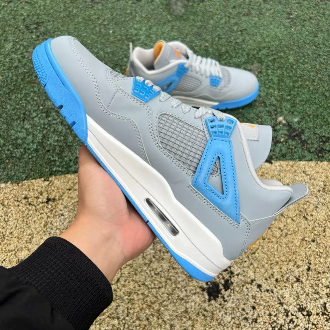 Air Jordan 4 LS Mist Blue Shoes Sneakers - Image 4