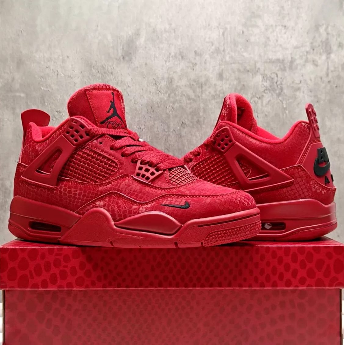 Nigel Sylvester x Air Jordan 4 Red Mamba Shoes Sneakers - Image 10