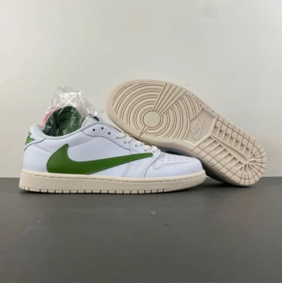 Travis Scott x Air Jordan 1 Low OG Matcha Shoes Sneakers - Image 14
