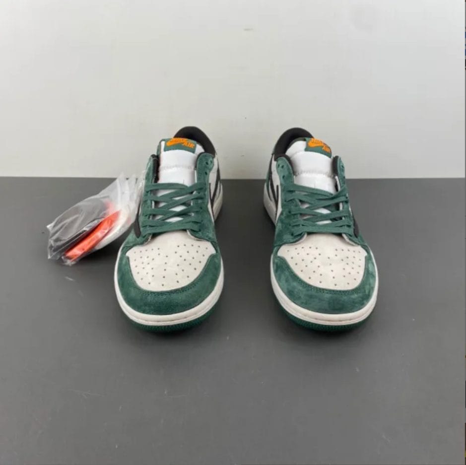 Travis Scott x Air Jordan 1 Low OG SP Green Velvet Shoes Sneakers - Image 4