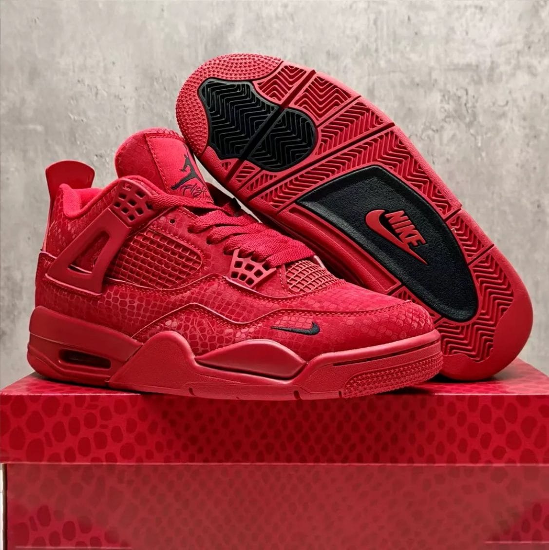 Nigel Sylvester x Air Jordan 4 Red Mamba Shoes Sneakers - Image 11