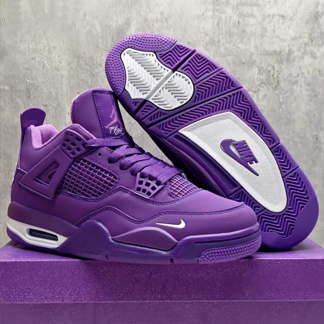Nigel Sylvester x Air Jordan 4 Purple Shoes Sneakers - Image 13