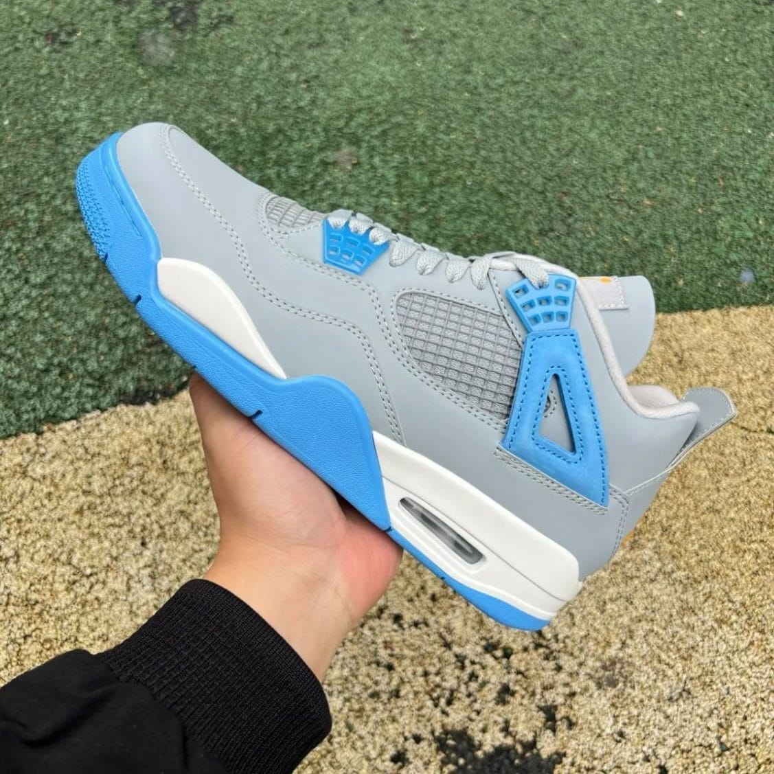 Air Jordan 4 LS Mist Blue Shoes Sneakers - Image 6