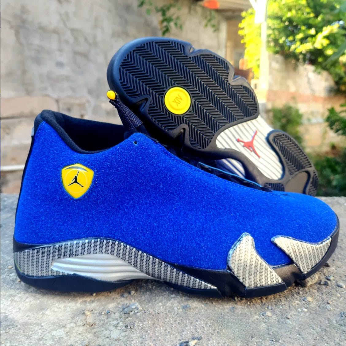 Alternative view of Air Jordan 14 Ferrari Blue Shoes Sneakers