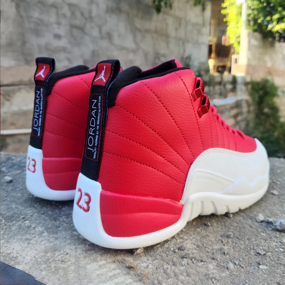 Alternative view of Air Jordan 12 Gym Red Shoes Sneakers