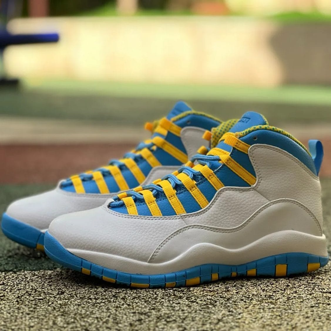 Air Jordan 10 Carolina Blue Yellow Shoes Sneakers - Image 6