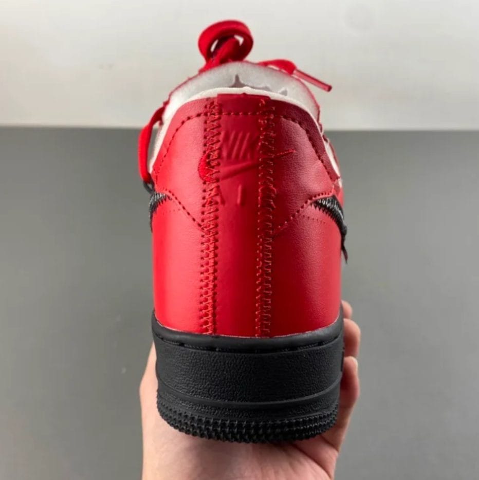 OW x Air Force 1 Low Crimson Sample Shoes Sneaker - Image 8