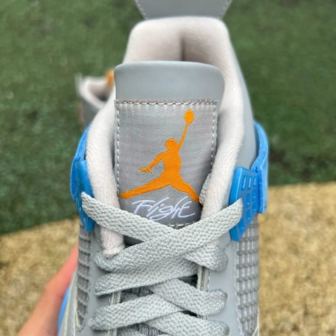 Air Jordan 4 LS Mist Blue Shoes Sneakers - Image 9