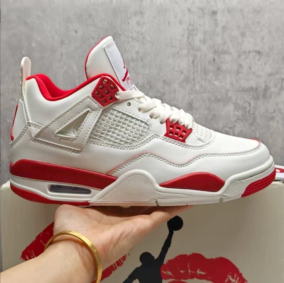 Alternative view of Air Jordan 4 Sierra Red Shoes Sneakers