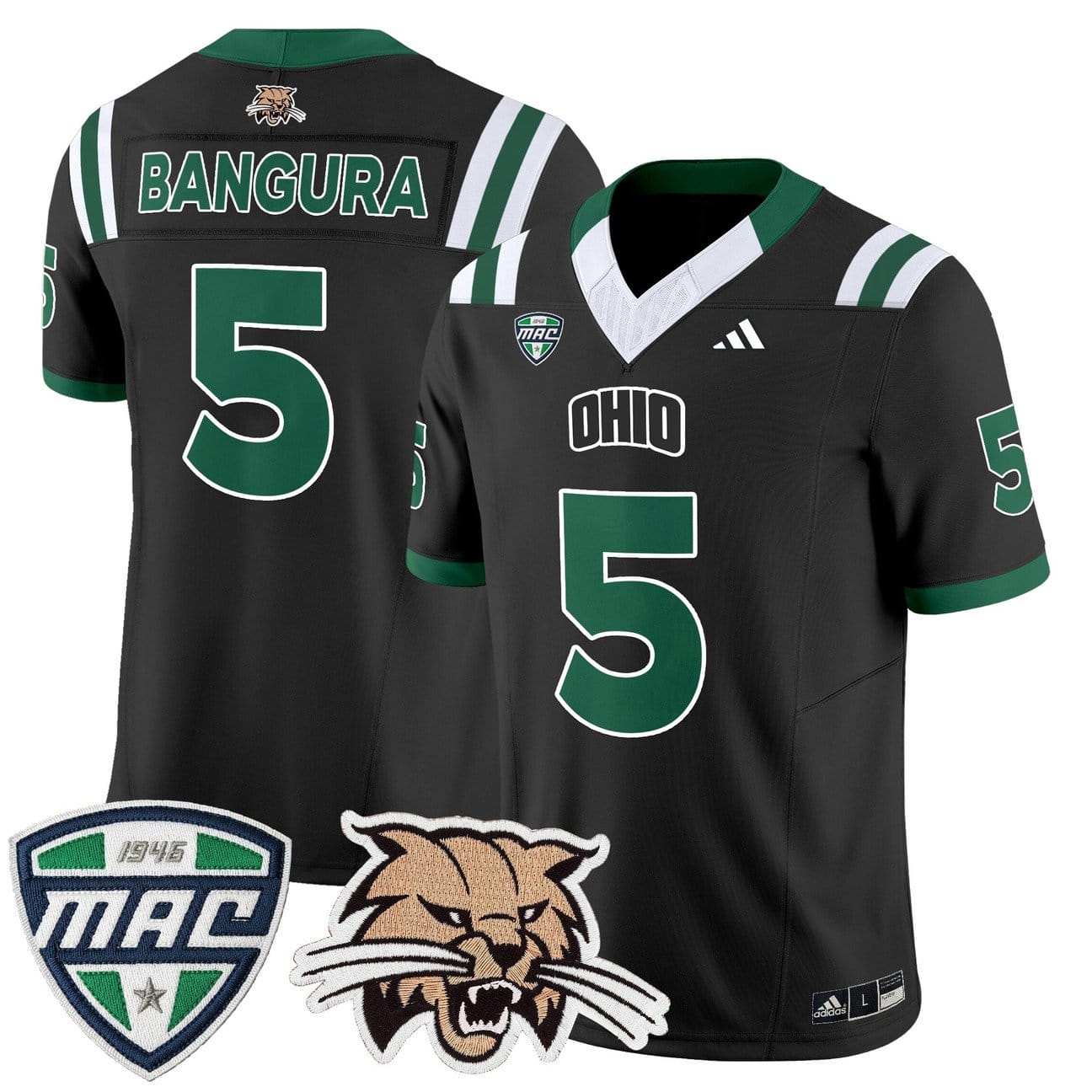 Alternative view of Sieh Bangura Jersey #5 Ohio Bobcats 2025 Vapor Limited Stitched