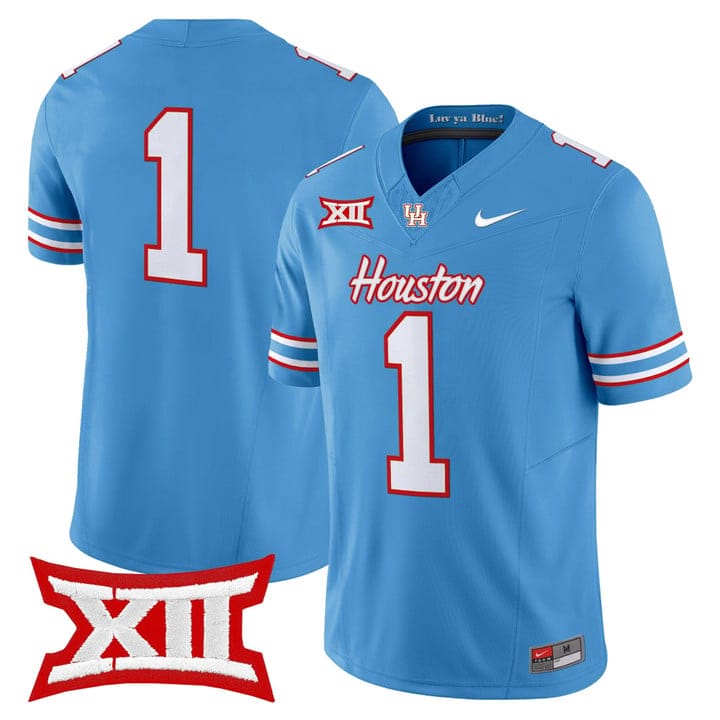 Team Jersey #1 Houston Cougars 2025 Oilers Inspired Limited Stitched - Image 3
