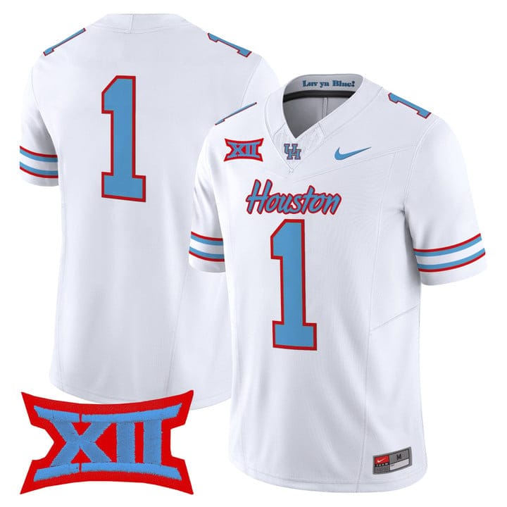 Team Jersey #1 Houston Cougars 2025 Oilers Inspired Limited Stitched - Image 5