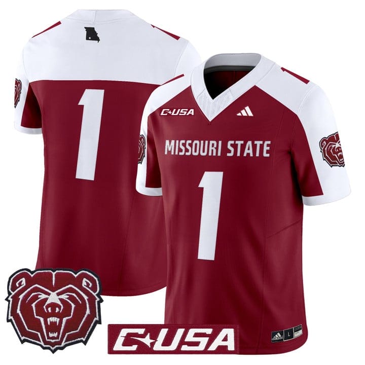 Team Jersey #1 Missouri State Bears 2025 Vapor Limited Stitched - Image 3