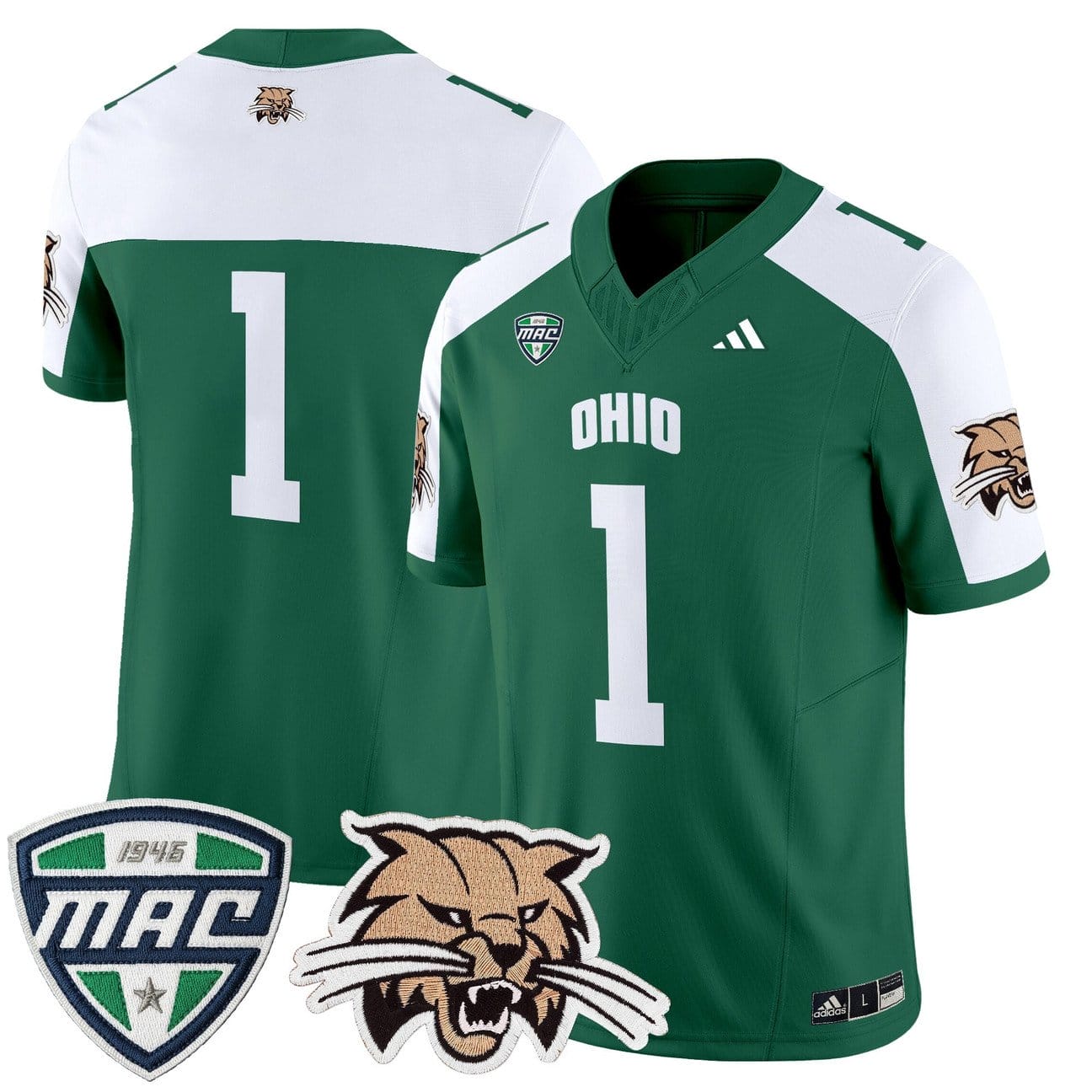 Team Jersey #1 Ohio Bobcats 2025 Vapor Limited Stitched - Image 3
