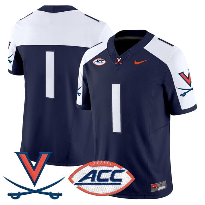 Alternative view of Team Jersey #1 Virginia Cavaliers 2025 Vapor Limited Stitched 1995