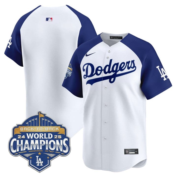 Team Jersey Dodgers 2025 Back-To-Back Champions Limited Stitched - Image 4