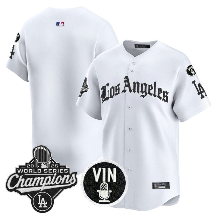 Team Jersey Dodgers 2025 World Series Champions LA Gothic Edition - Image 5
