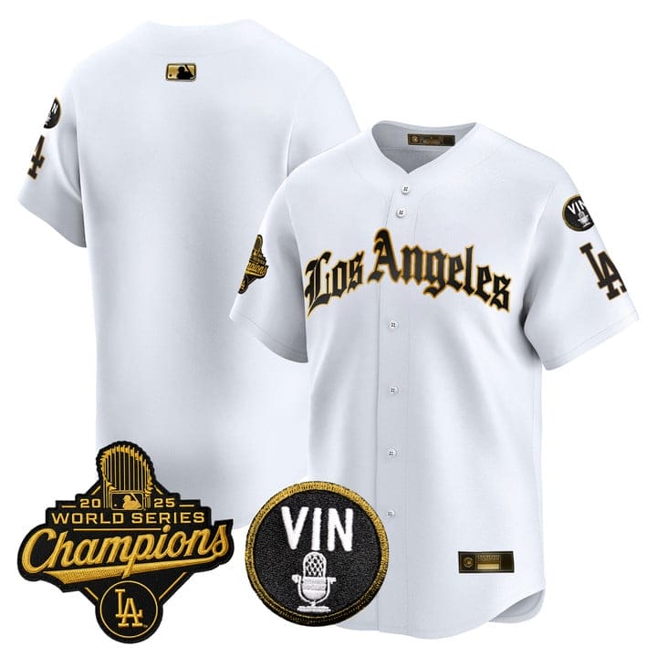 Team Jersey Dodgers 2025 World Series Champions LA Gothic Edition - Image 4