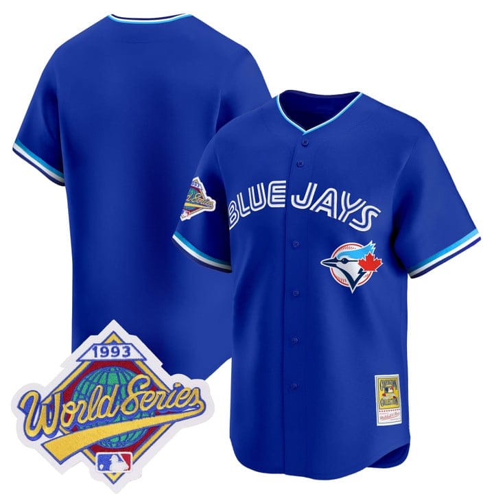 Team Jersey Toronto Blue Jays 1993 World Series Throwback Stitched - Image 3