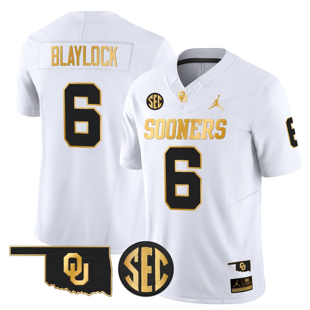 Tory Blaylock Jersey #6 Oklahoma Sooners 2025 Gold Limited Stitched - Image 4