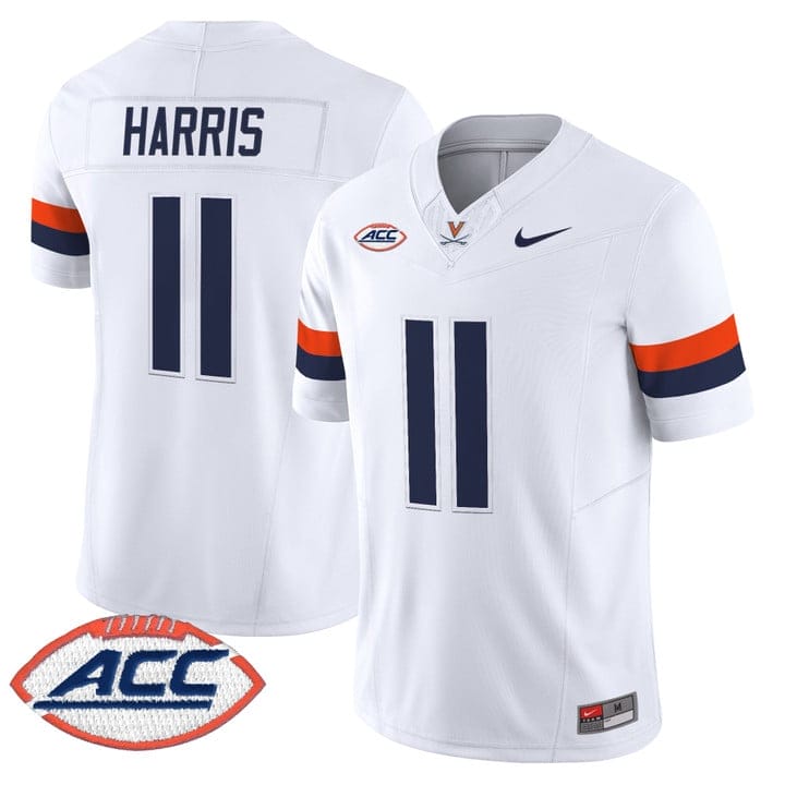 Trell Harris Jersey #11 Virginia Cavaliers 2025 Vapor Limited Stitched 1995 - Image 3