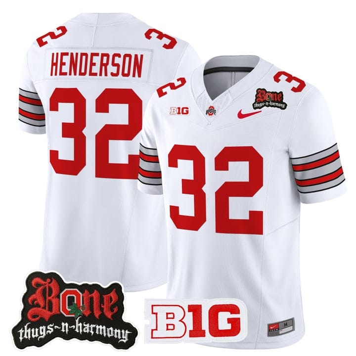 Treveyon Henderson Jersey #32 Ohio State Buckeyes Bone Thugs-N-Harmony Stitched - Image 4