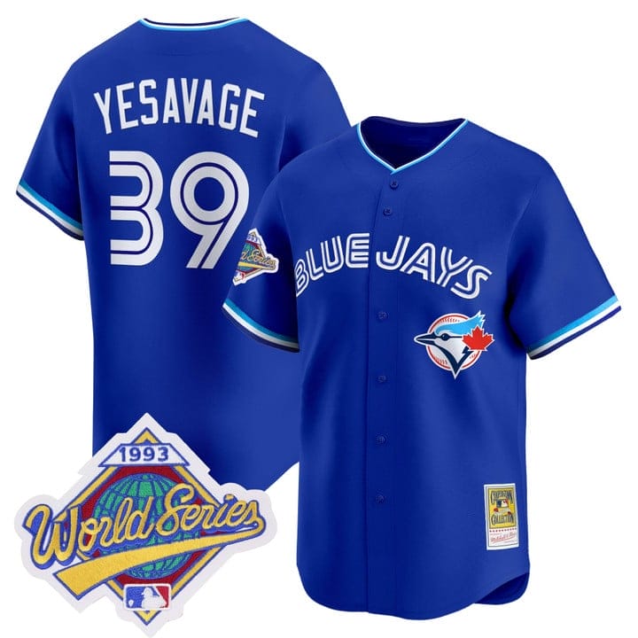 Trey Yesavage Jersey #39 Toronto Blue Jays 1993 World Series Throwback - Image 3