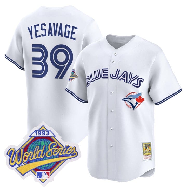 Trey Yesavage Jersey #39 Toronto Blue Jays 1993 World Series Throwback - Image 4