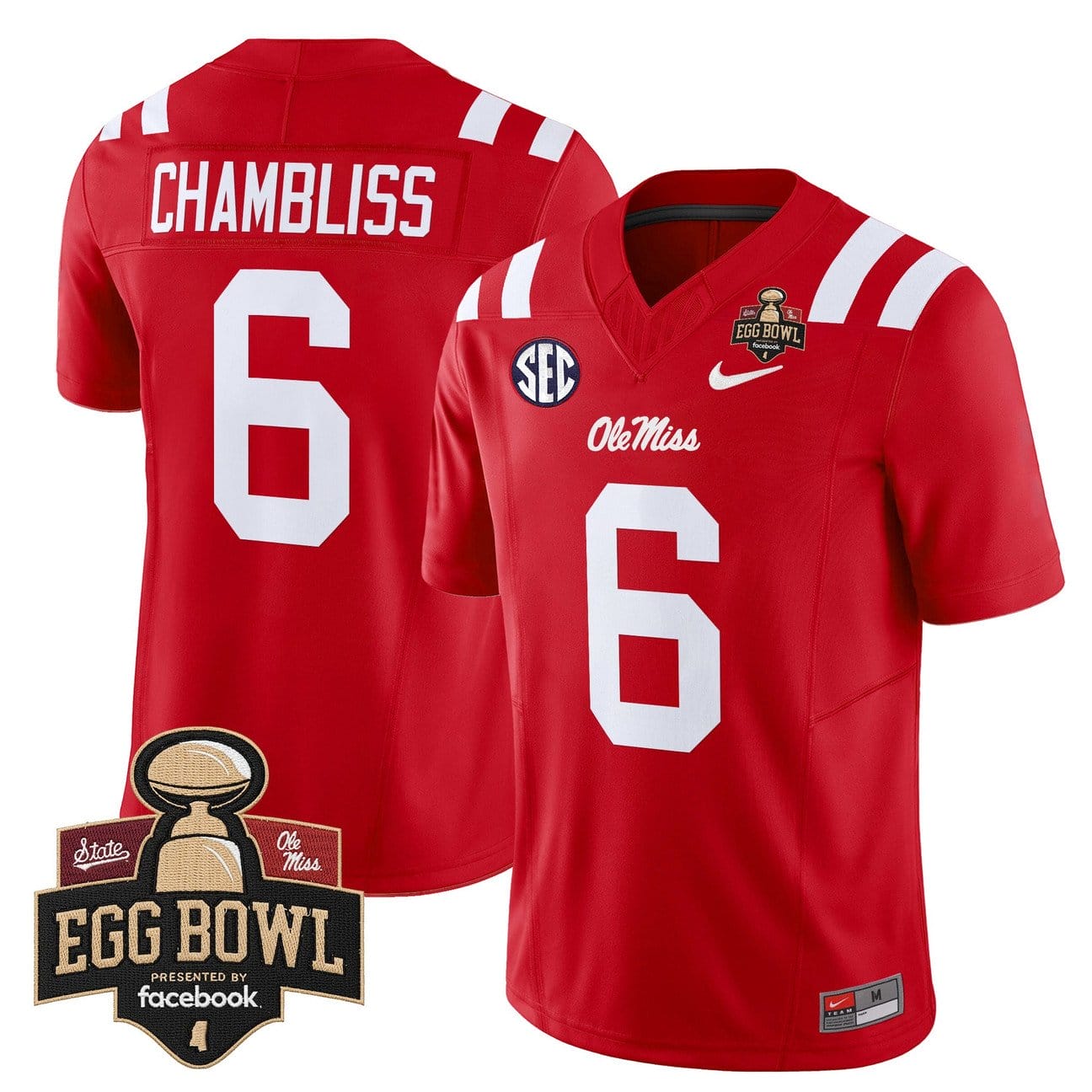 Trinidad Chambliss Jersey #6 Ole Miss Rebels 2025 Egg Bowl Stitched - Image 4