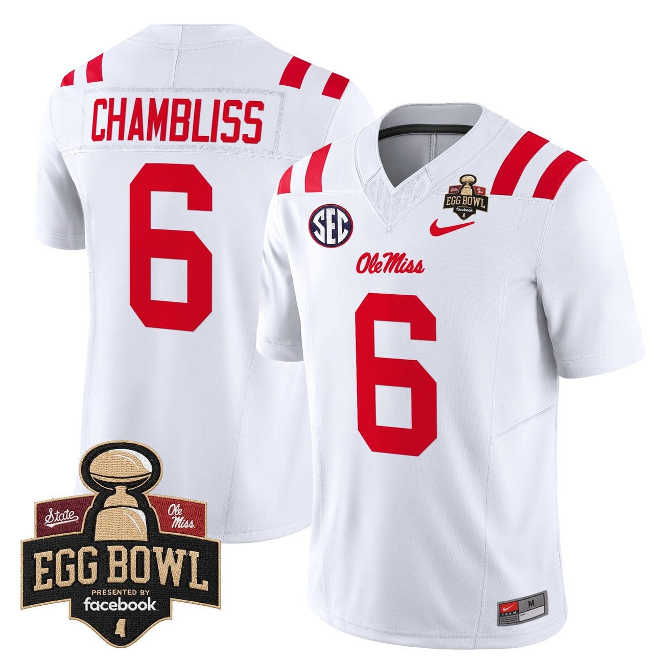 Trinidad Chambliss Jersey #6 Ole Miss Rebels 2025 Egg Bowl Stitched - Image 5