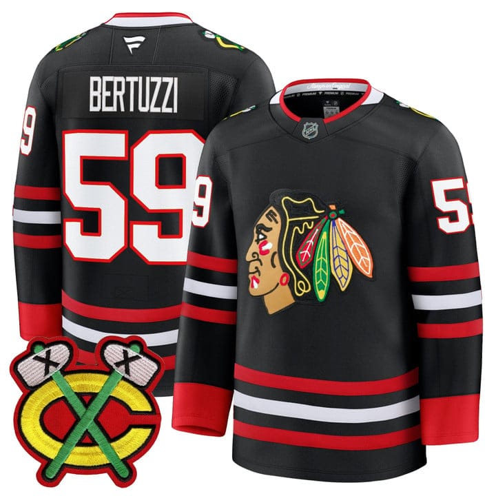 Tyler Bertuzzi Jersey #59 Chicago Blackhawks 2025-26 Premium Stitched