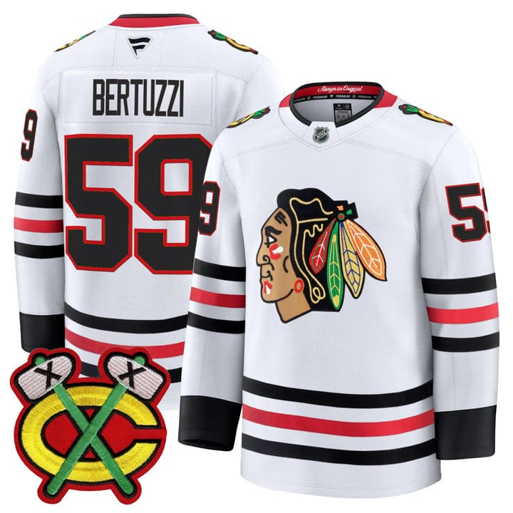 Tyler Bertuzzi Jersey #59 Chicago Blackhawks 2025-26 Premium Stitched - Image 3
