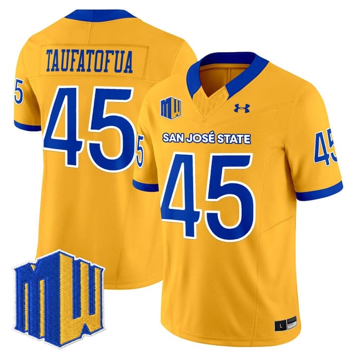 Vili Taufatofua Jersey #45 San José State Spartans 2025 Limited Stitched - Image 3