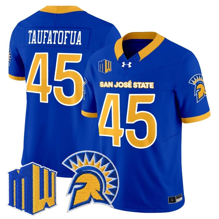 Vili Taufatofua Jersey #45 San José State Spartans 2025 Limited Stitched - Image 4