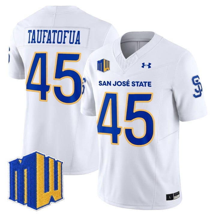 Vili Taufatofua Jersey #45 San José State Spartans 2025 Limited Stitched - Image 5