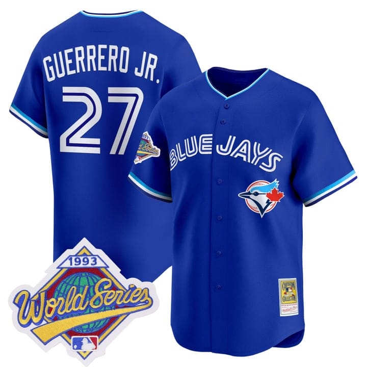 Vladimir Guerrero Jr Jersey #27 Toronto Blue Jays 1993 World Series Throwback - Image 3