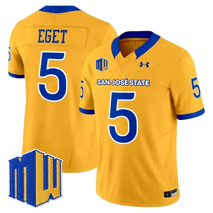 Walker Eget Jersey #5 San José State Spartans 2025 Limited Stitched - Image 3